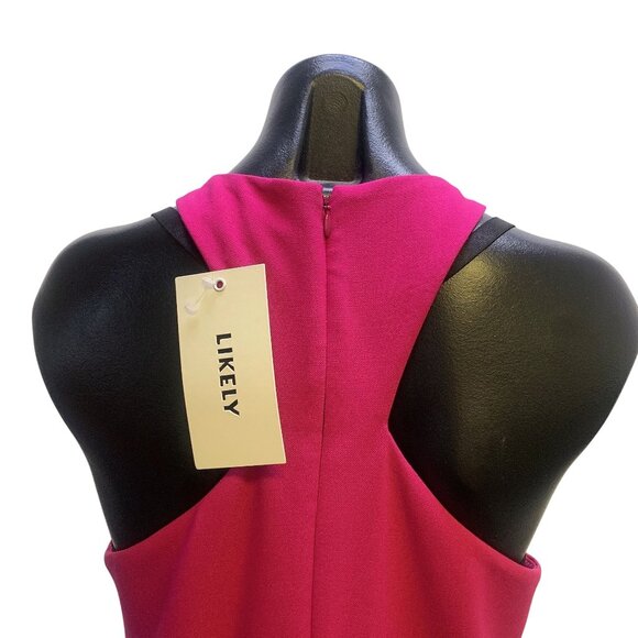 NWT Likely Fuchsia Sleeveless Keyhole Cutout Gown With Racerback Design - Picture 6 of 8